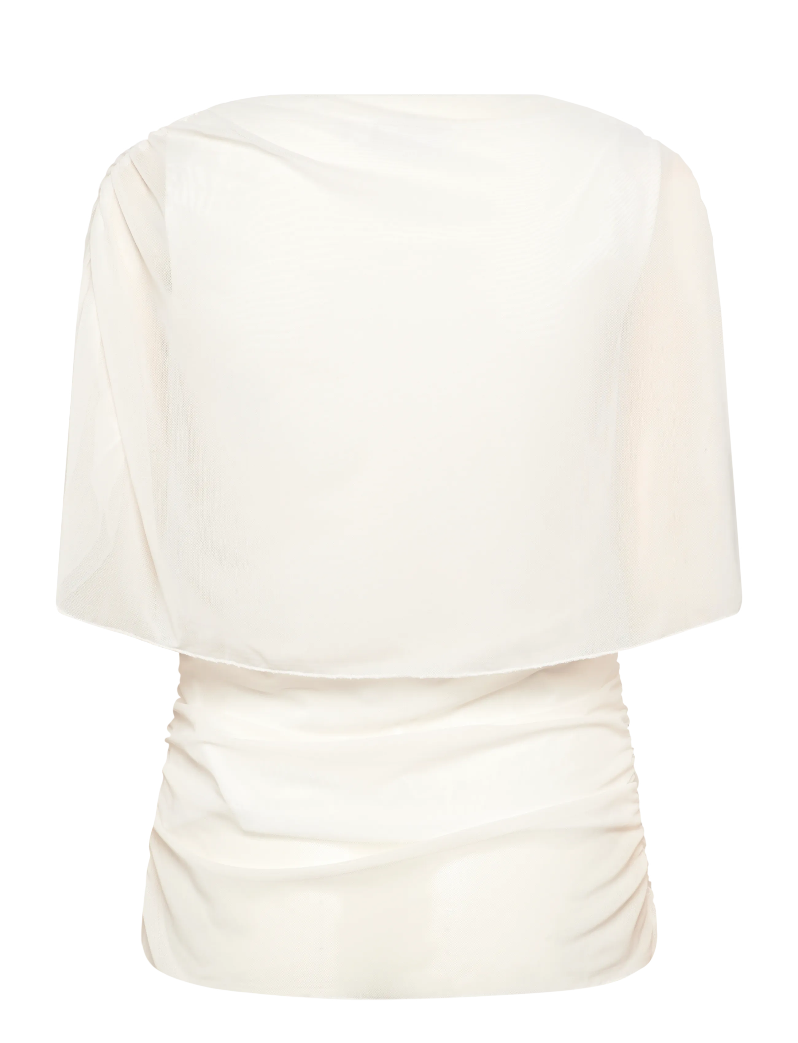 Vila - VILISSY S/L MESH TOP - laveste priser - cloud dancer - 1