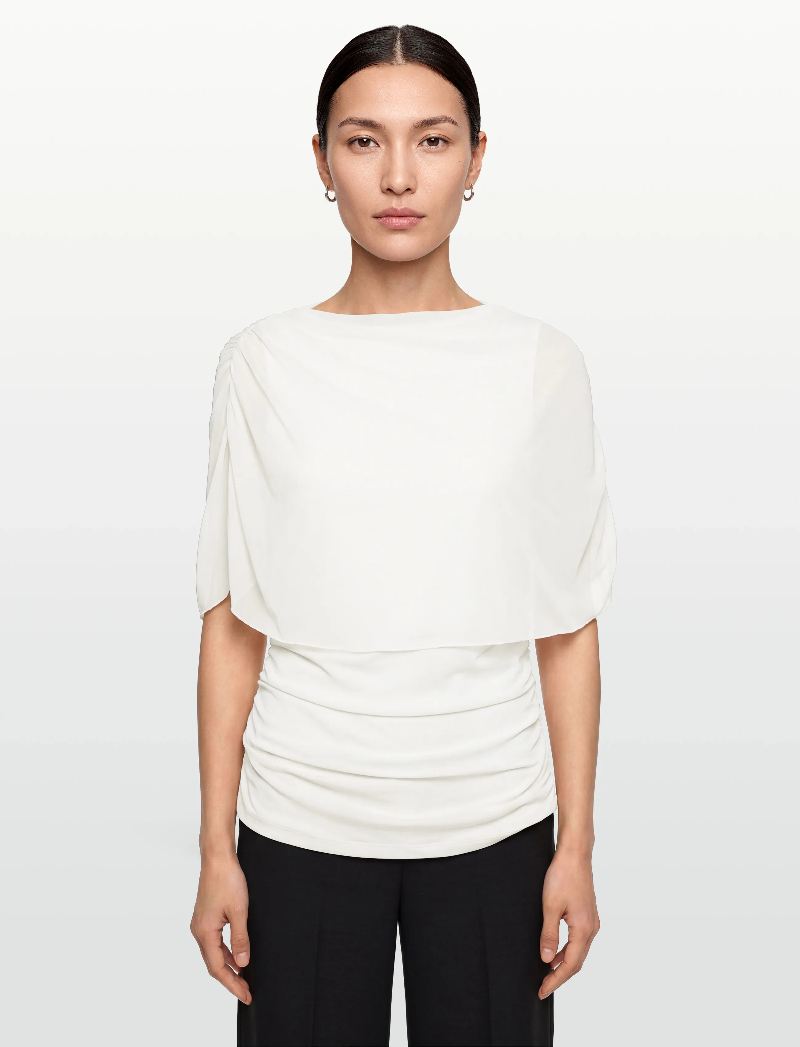 Vila - VILISSY S/L MESH TOP - lowest prices - cloud dancer - 3