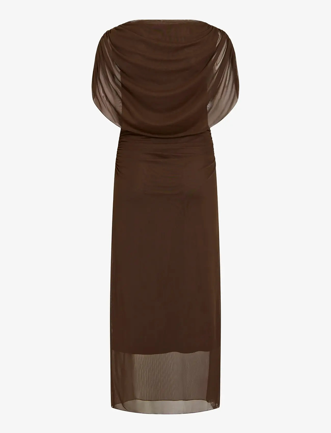 Vila - VILISSY MESH ANKLE DRESS - maxi kjoler - coffee bean - 1
