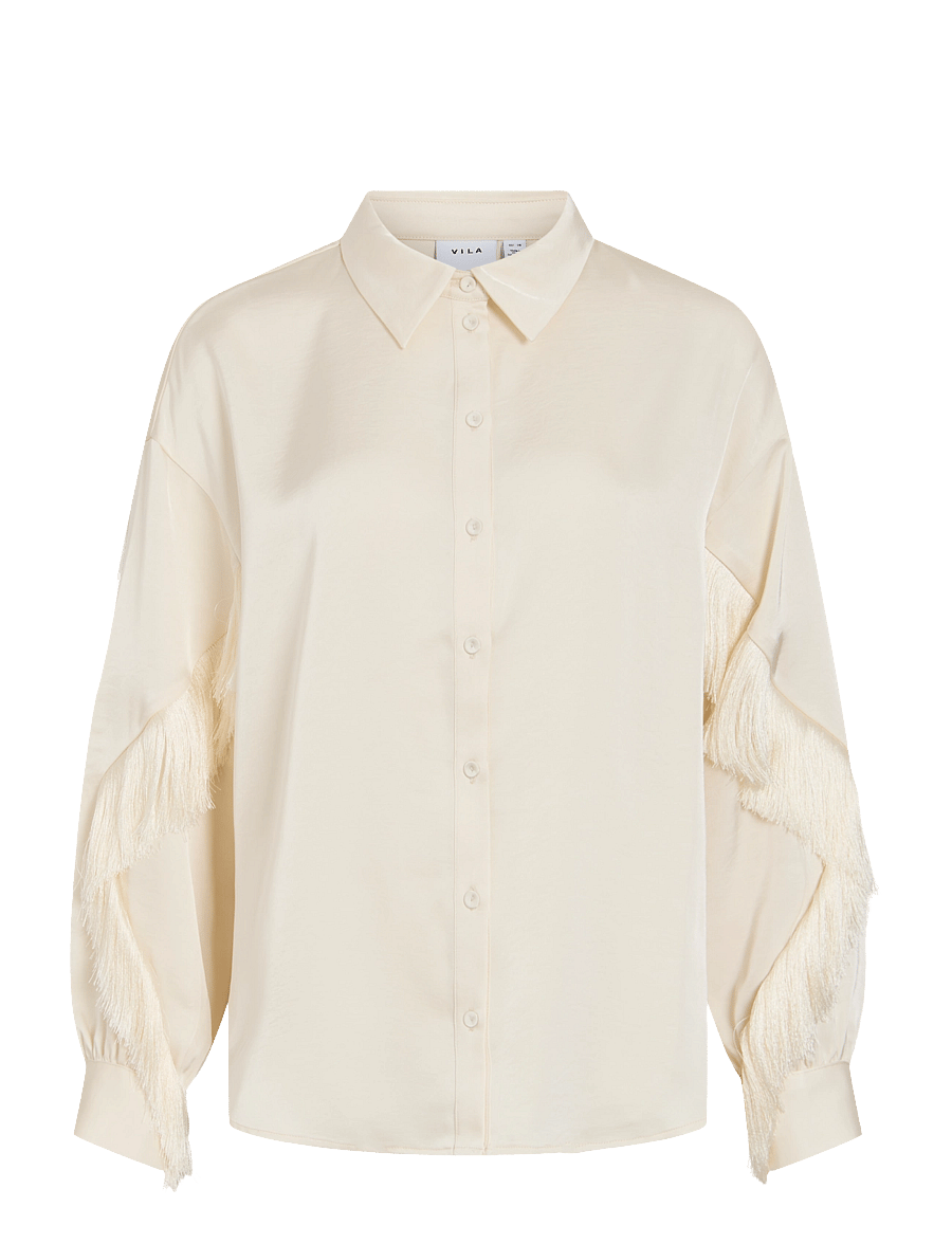 Vila - VIRALFINE L/S SHIRT - langärmlige hemden - birch - 1