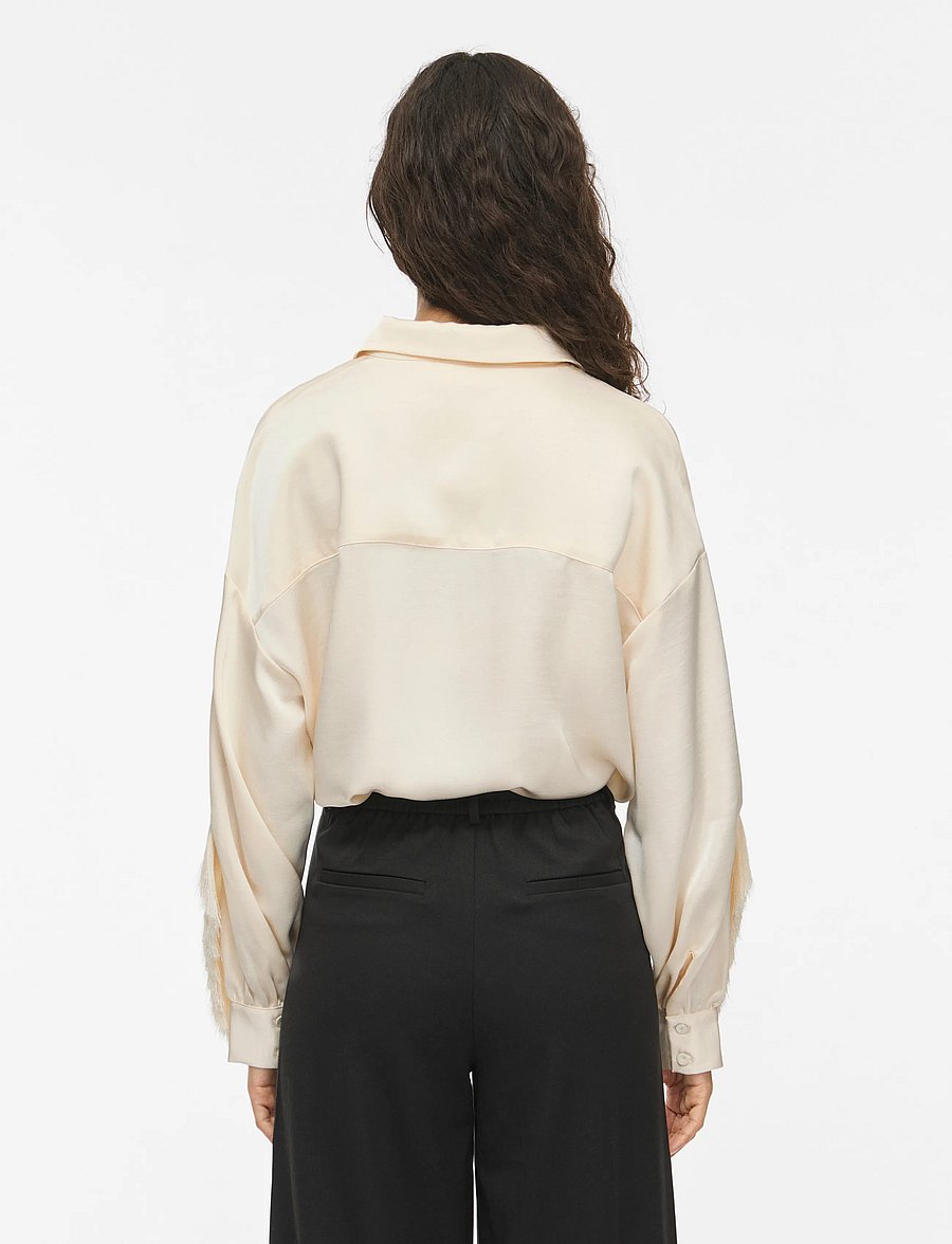 Vila - VIRALFINE L/S SHIRT - langärmlige hemden - birch - 3