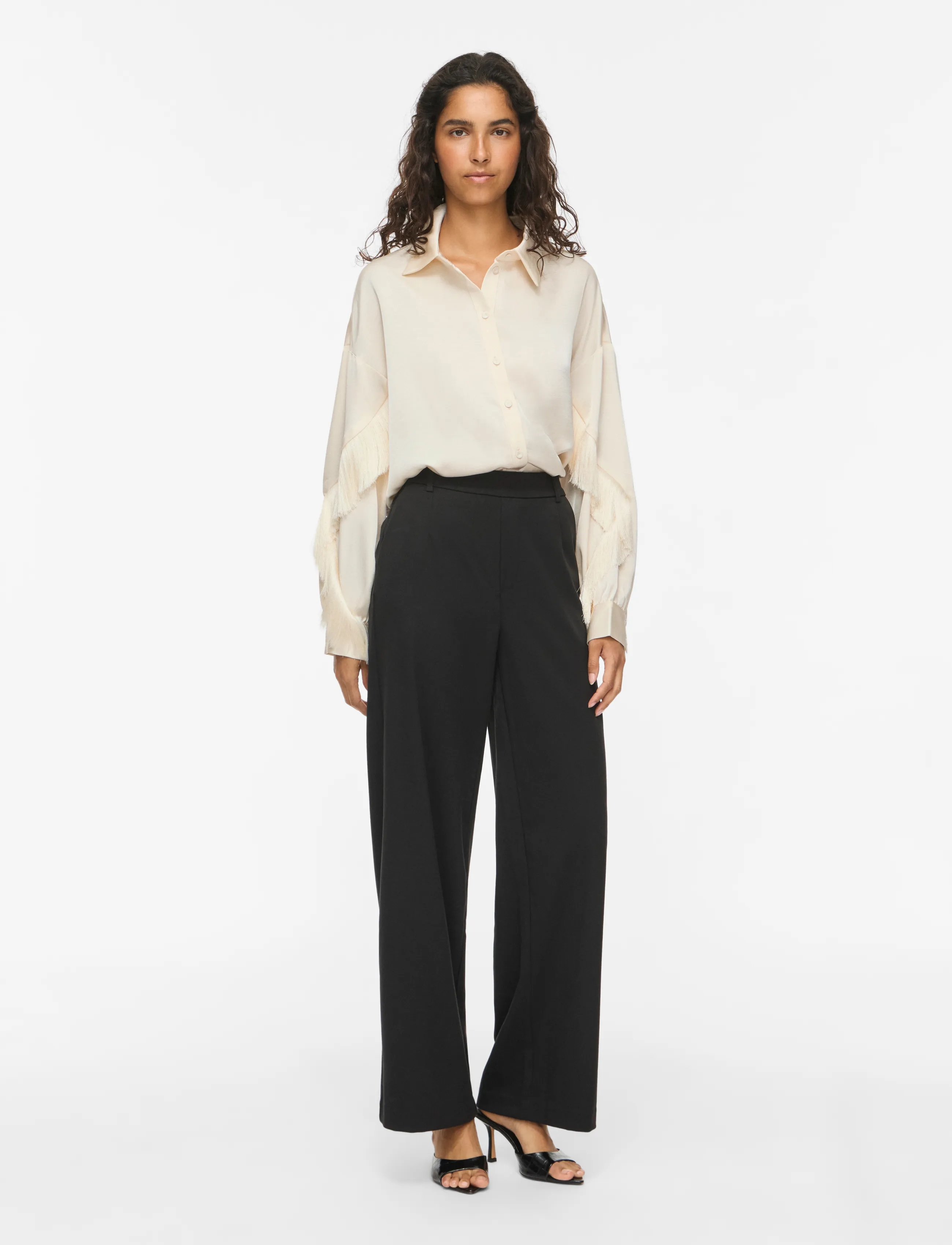 Vila - VIRALFINE L/S SHIRT - birch - 4