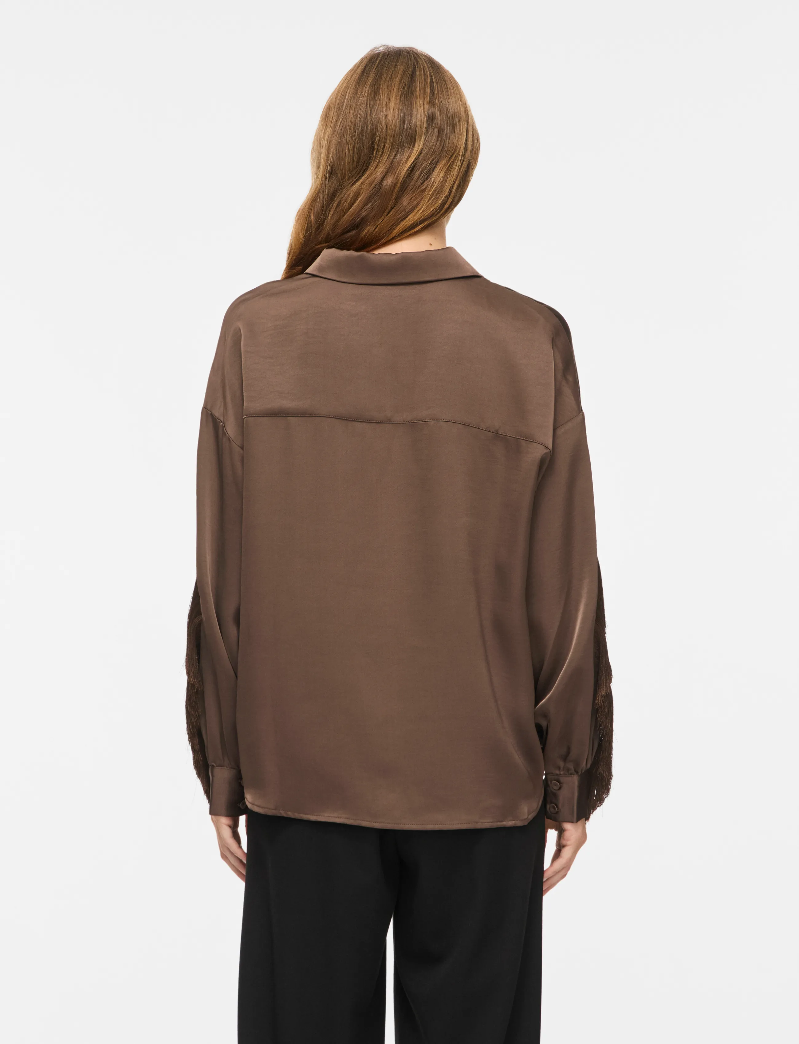 Vila - VIRALFINE L/S SHIRT - langärmlige hemden - coffee bean - 3