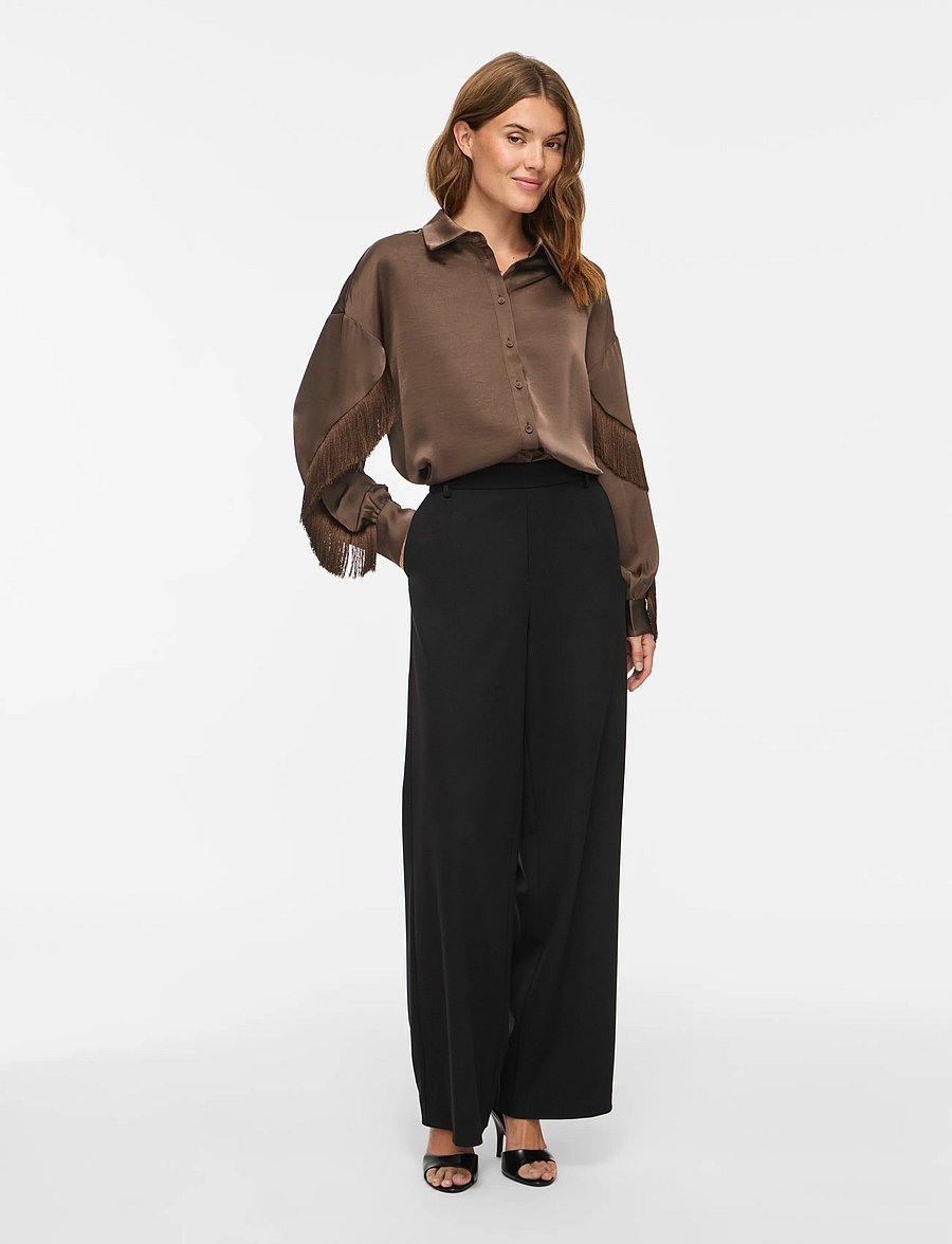Vila - VIRALFINE L/S SHIRT - langärmlige hemden - coffee bean - 4