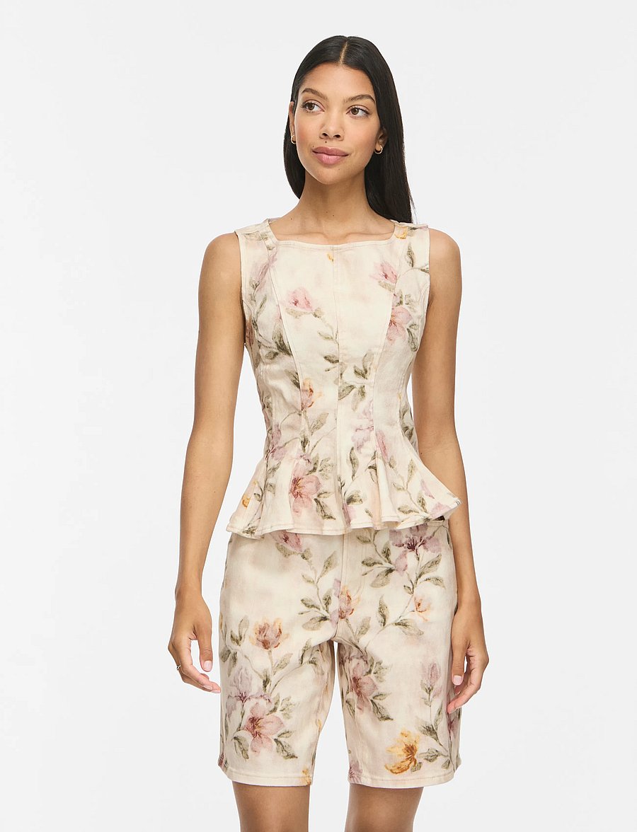 Vila - VICHIA S/L PEPLUM TOP - Ärmellose tops - birch - 0