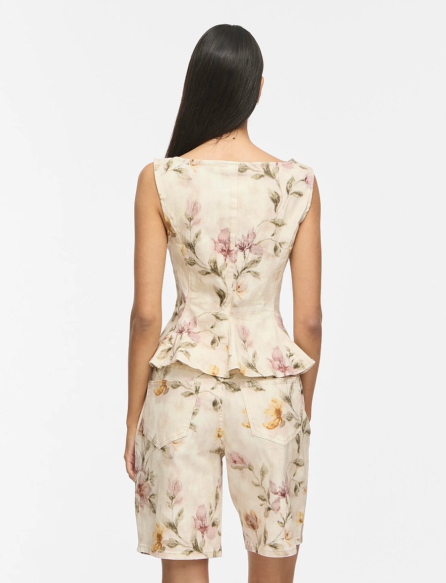 Vila - VICHIA S/L PEPLUM TOP - Ärmellose tops - birch - 3