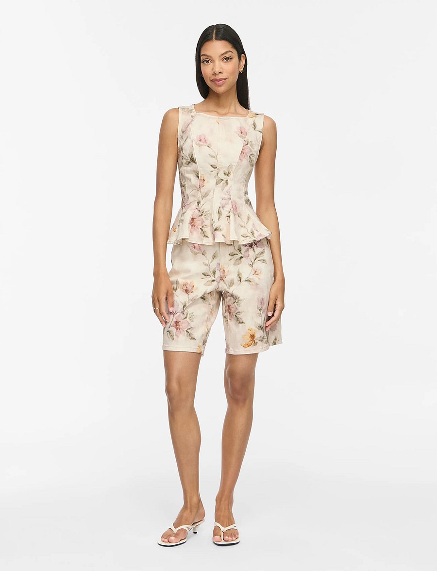 Vila - VICHIA S/L PEPLUM TOP - Ärmellose tops - birch - 4