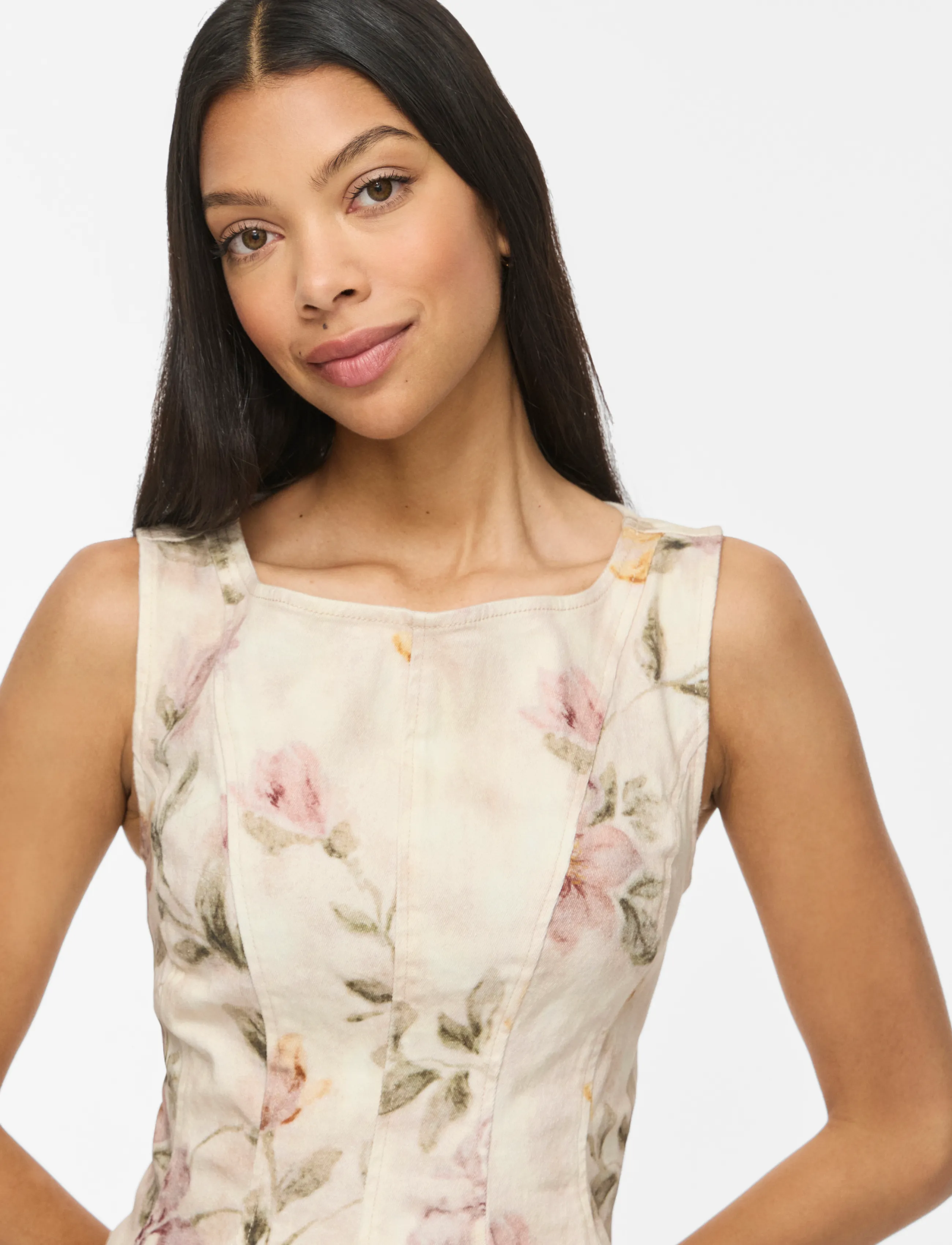 Vila - VICHIA S/L PEPLUM TOP - Ärmellose tops - birch - 5