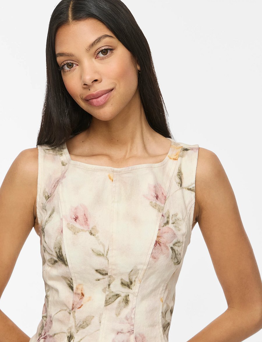 Vila - VICHIA S/L PEPLUM TOP - Ärmellose tops - birch - 5