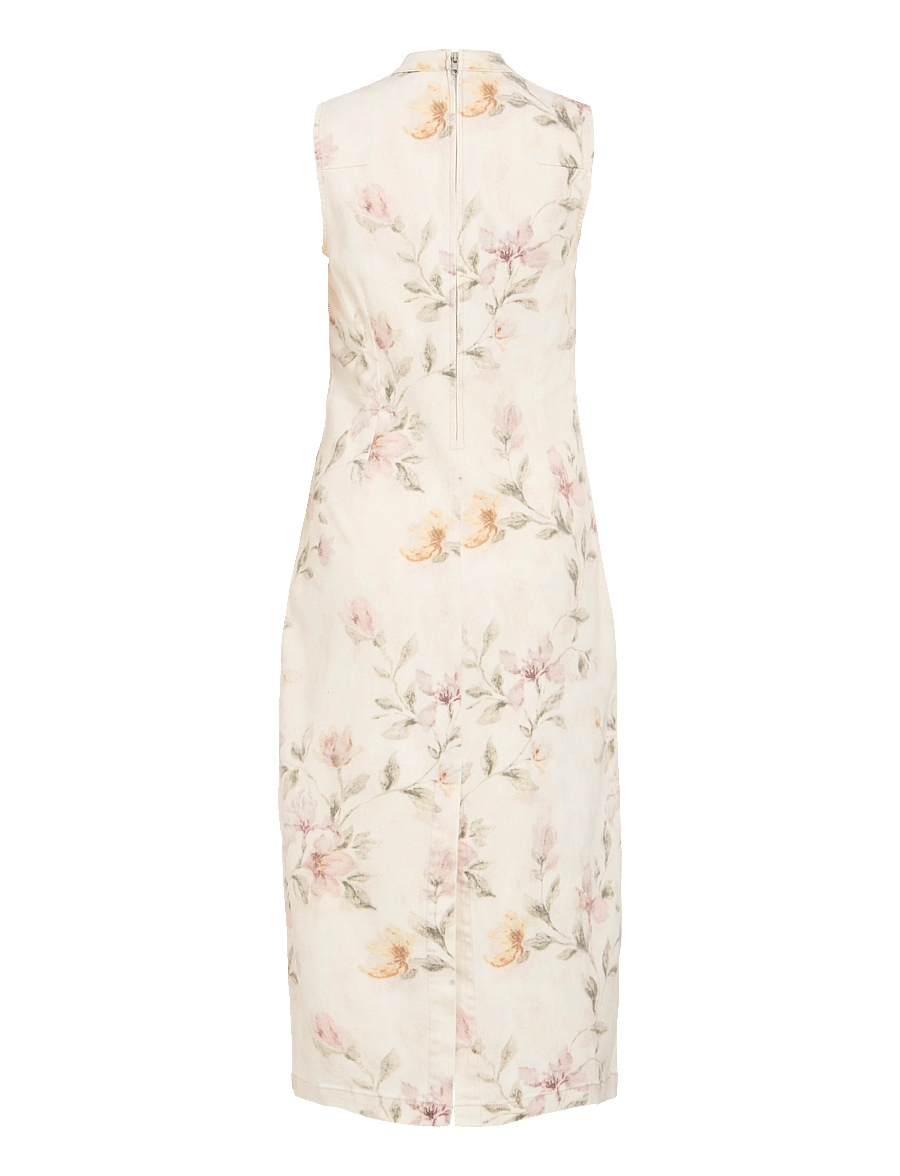 Vila - VICHIA S/L O-NECK MIDI DRESS - sommarklänningar - birch - 2