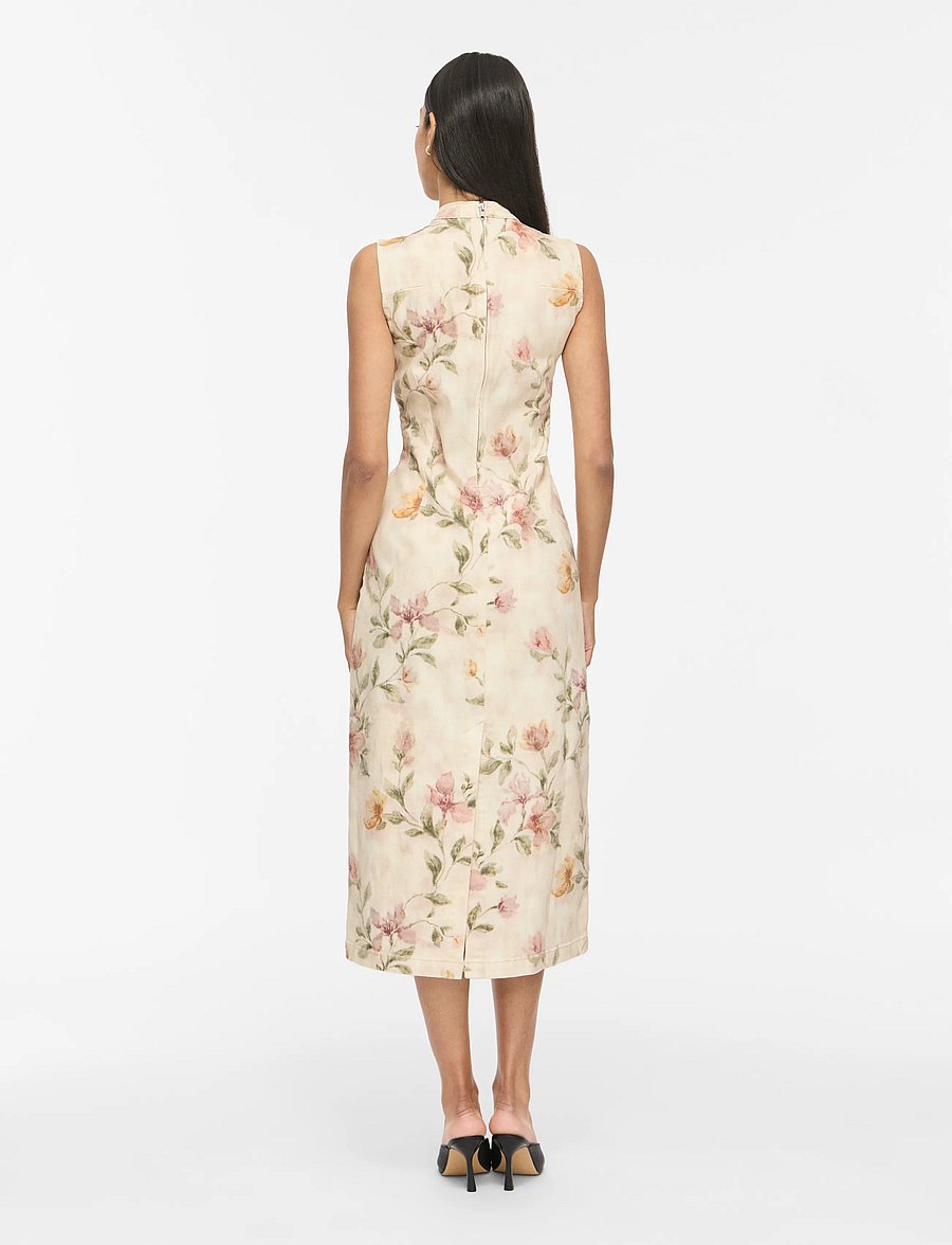 Vila - VICHIA S/L O-NECK MIDI DRESS - sommarklänningar - birch - 3