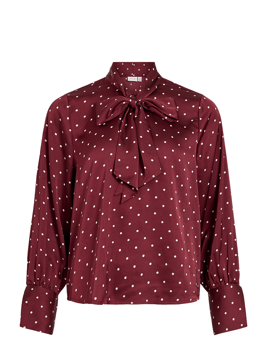 Vila - VIALBERTE L/S TOP - pikkade varrukatega pluusid - port royale - 0