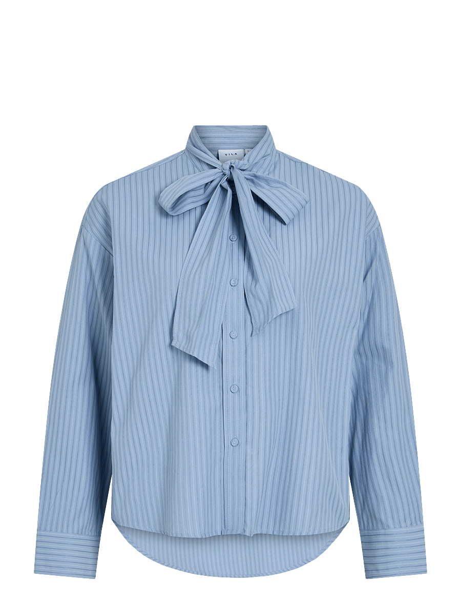Vila - VIJURY LS SHIRT - long-sleeved shirts - blue shadow - 0