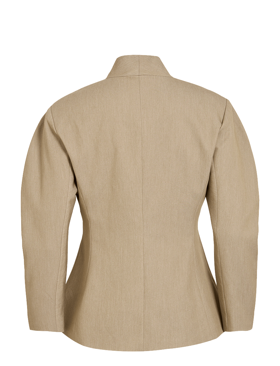 Vila - VIEPONINE L/S BLAZER - single breasted blazers - natural melange - 1