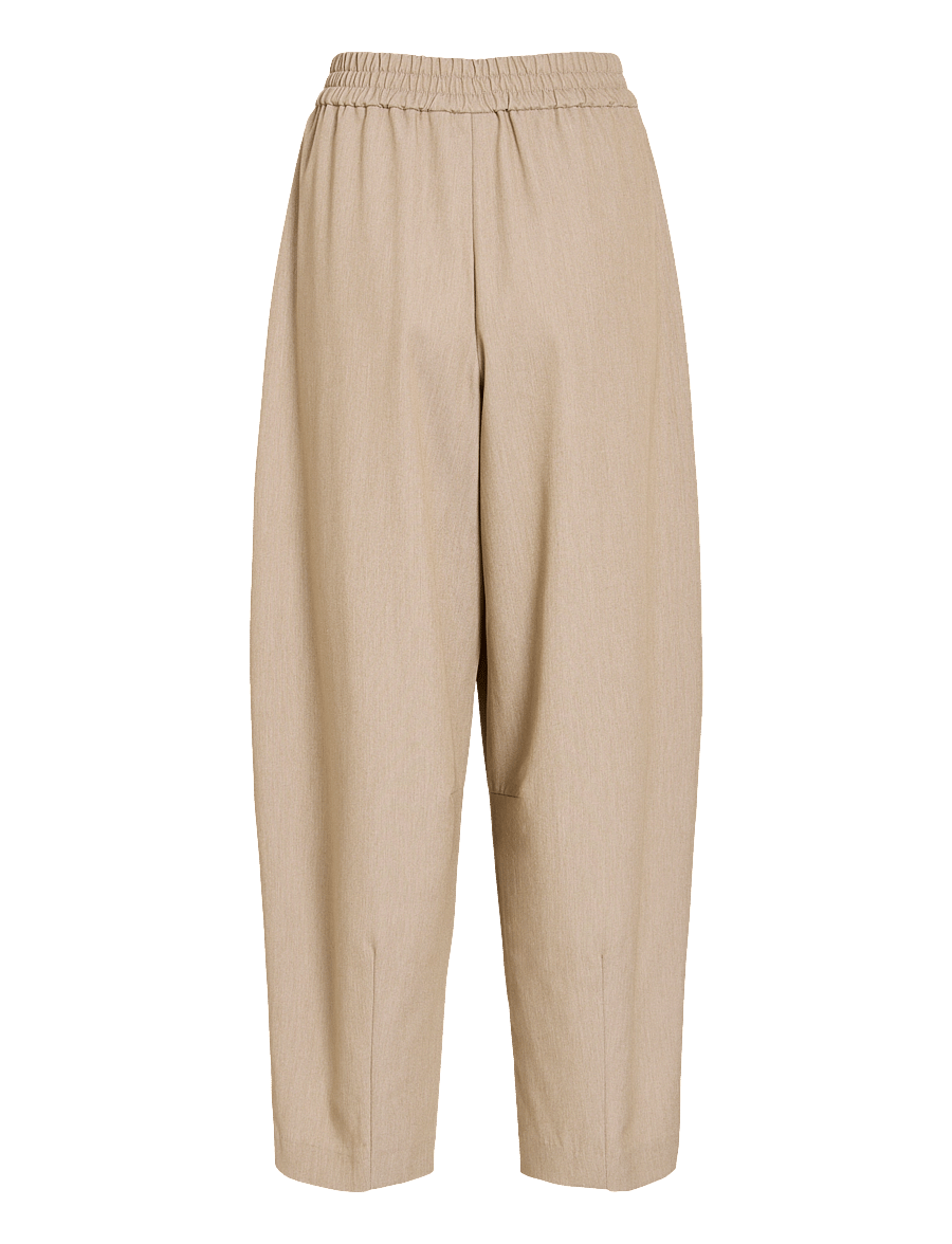 Vila - VIEPONINE HW BARREL PANTS - barrel-bukser - natural melange - 1