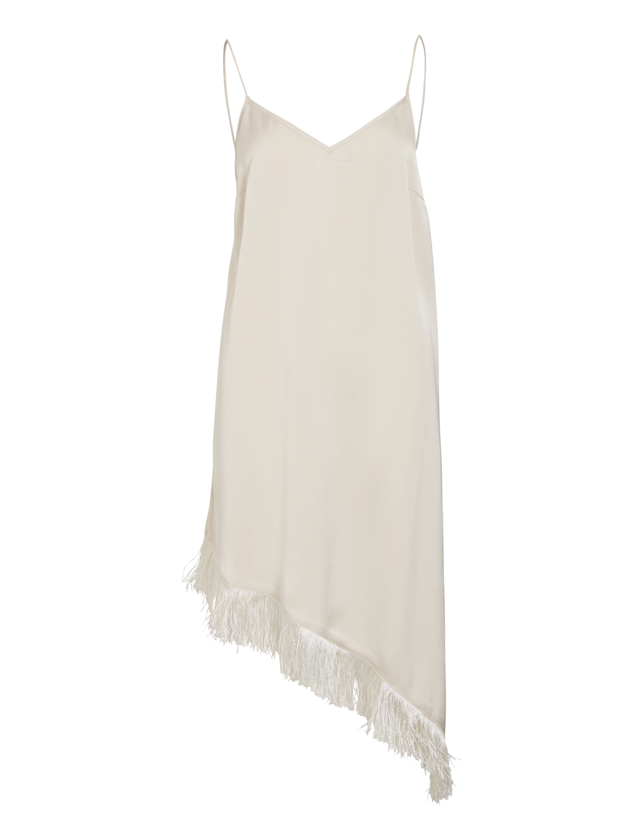 Vila VIERUM FRINGES SLIP DRESS - Slip dresses - BIRCH / cream