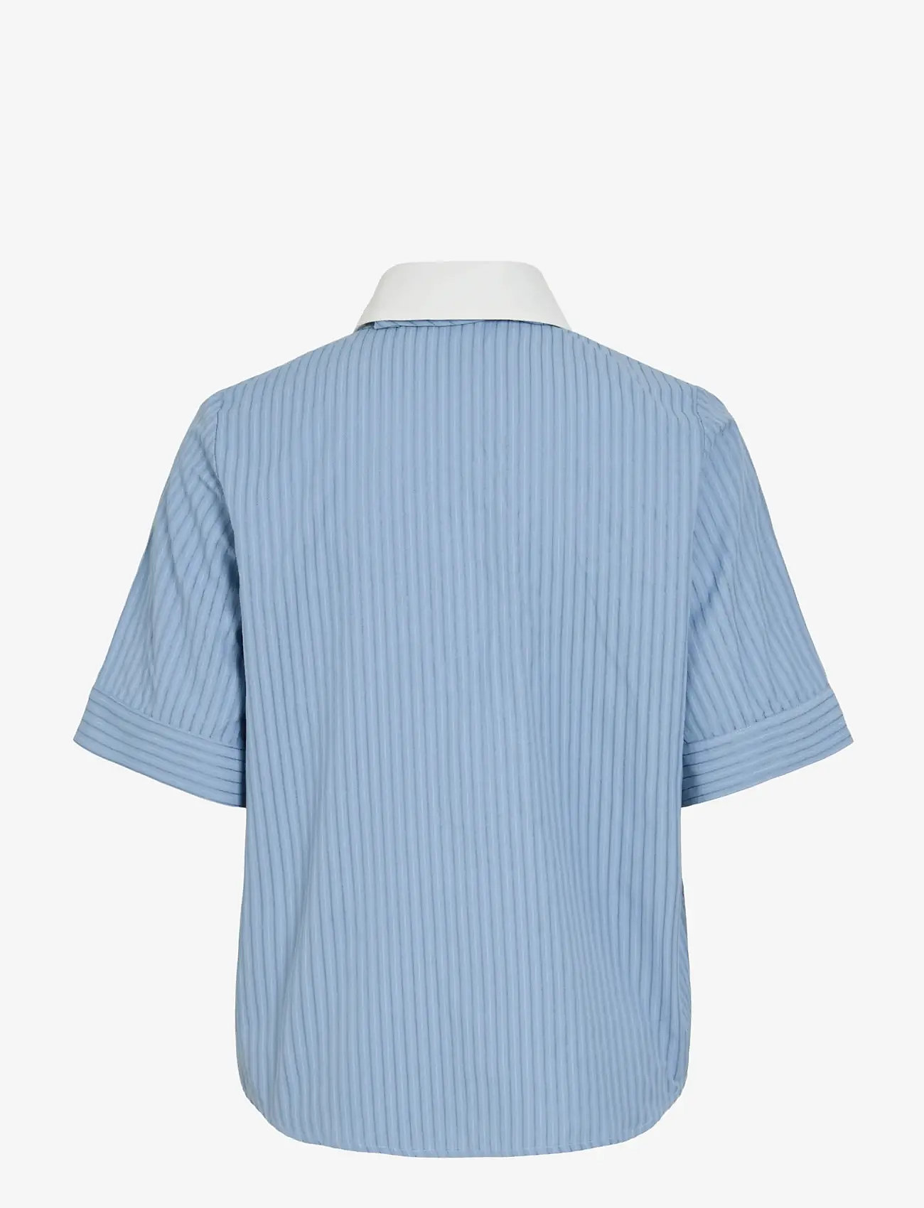 Vila - VILINNA 2/4 SHIRT W. TIE /LN - kortærmede skjorter - nantucket breeze - 1