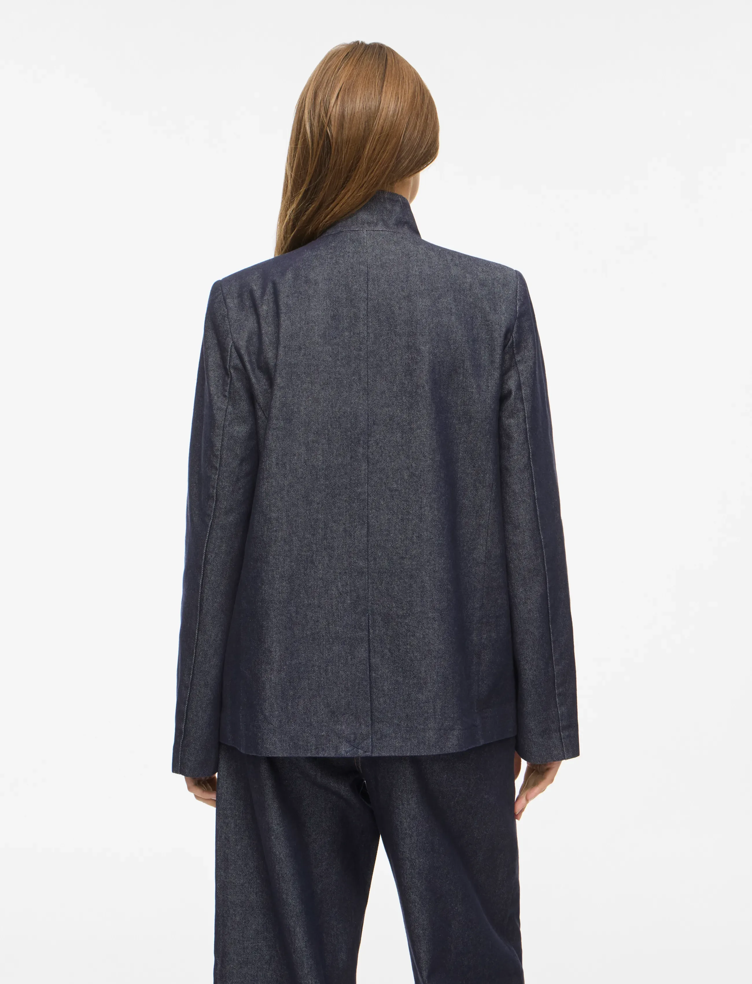 Vila - VILEATA L/S DNM BLAZER - dark blue denim - 3
