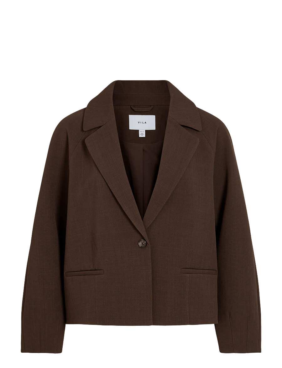 Vila - VIVESTER L/S SHORT BLAZER - korte blazere - coffee bean - 0