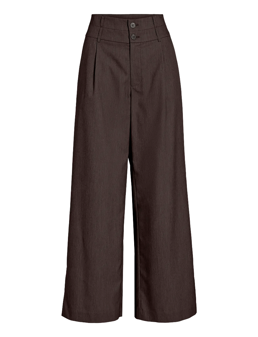 Vila - VILAIFI HW WIDE PANTS/KA - coffee bean - 0