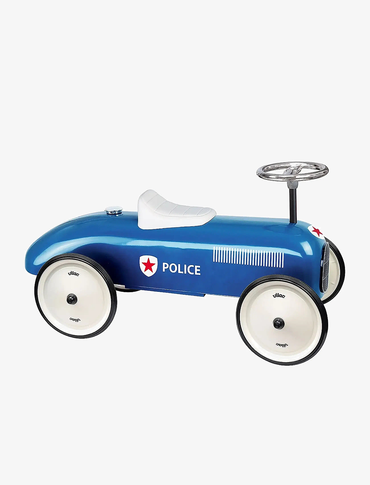 Vilac - Vintage Ride-On Car - Police - gåbiler - blue - 1
