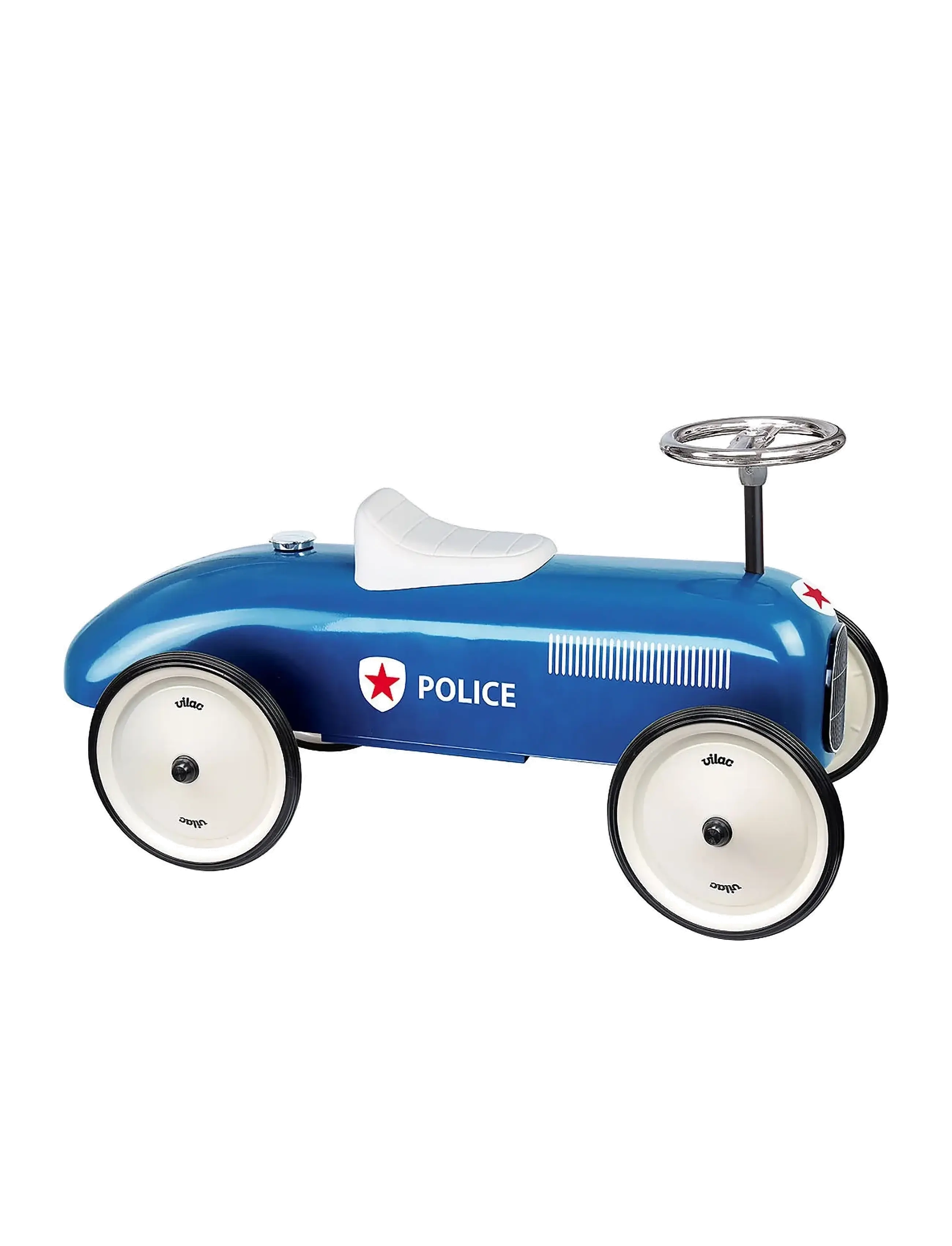 Vilac Vintage Ride-On Car - Police - Gåbilar - BLUE / blue