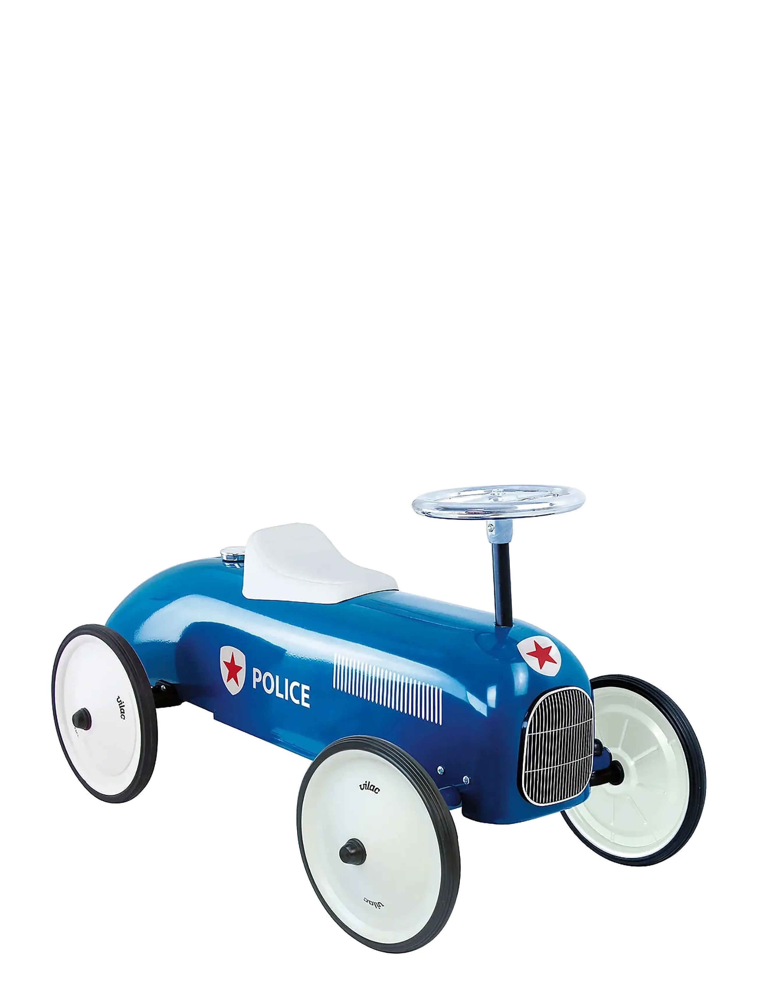 Vilac - Vintage Ride-On Car - Police - gåbilar - blue - 3