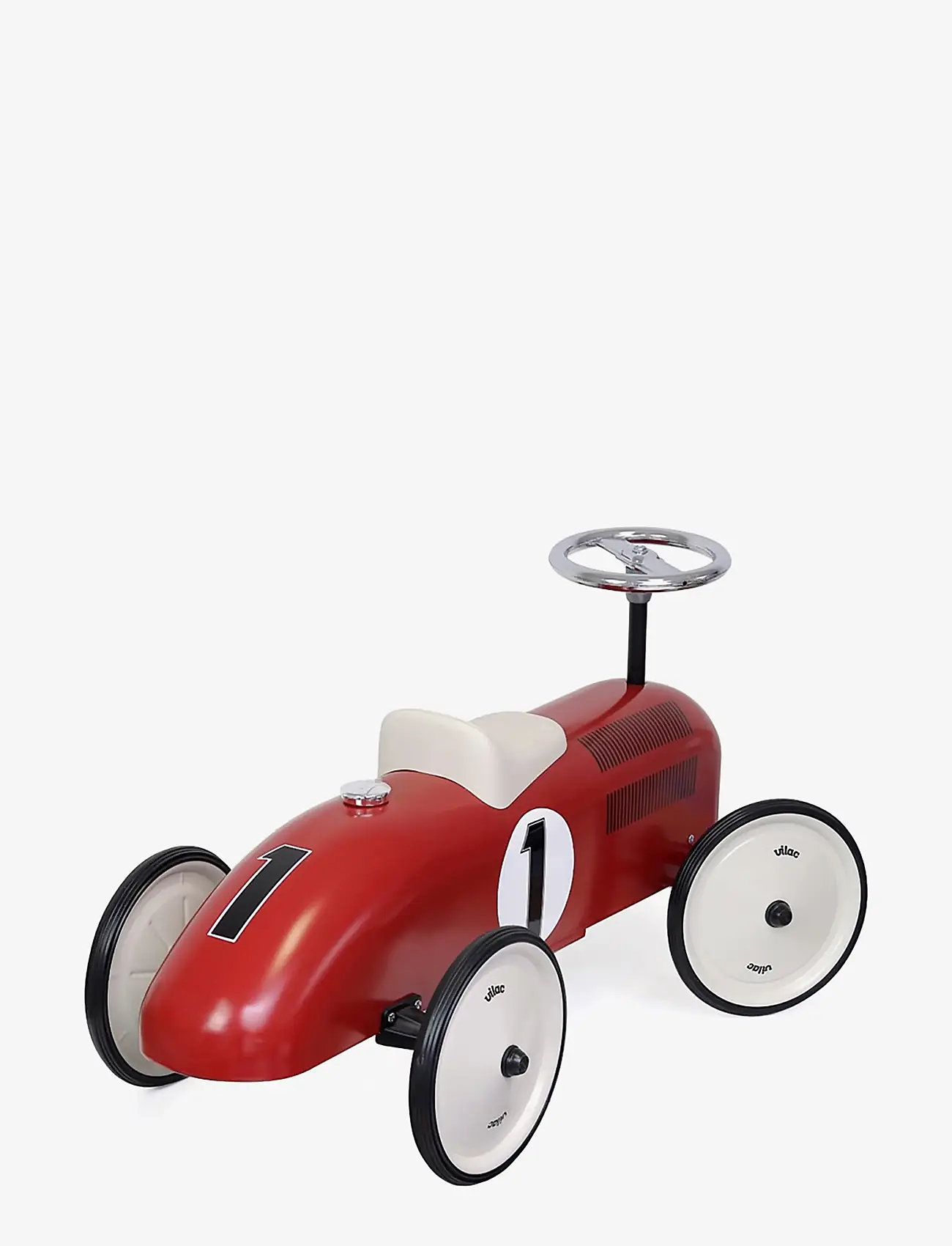 Vilac - Vintage Ride-on Car - Red & Cream - pealistutavad mänguasjad - red - 2