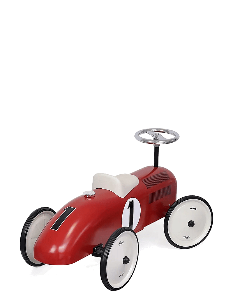 Vilac - Vintage Ride-on Car - Red & Cream - pealistutavad mänguasjad - red - 2