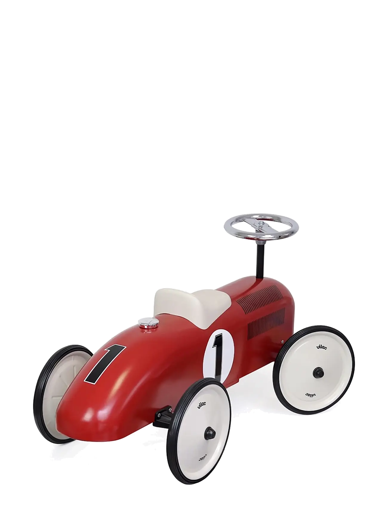 Vilac - Vintage Ride-on Car - Red & Cream - važinėjimas ant žaislų - red - 2