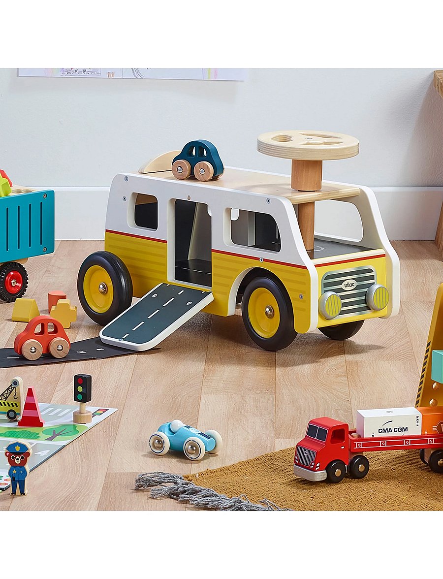 Vilac - Ride-On - Garage with 2 Cars - yellow - 0