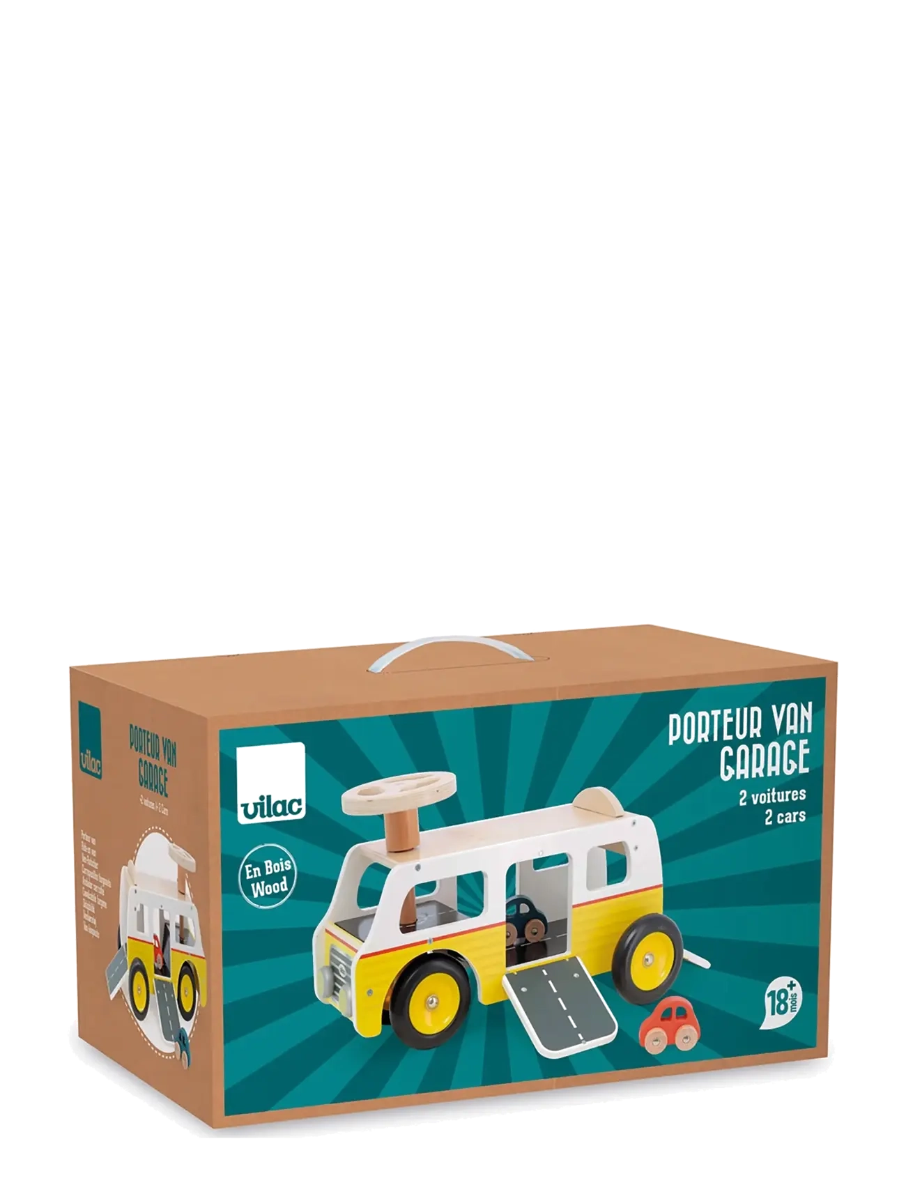 Vilac - Ride-On - Garage with 2 Cars - yellow - 4
