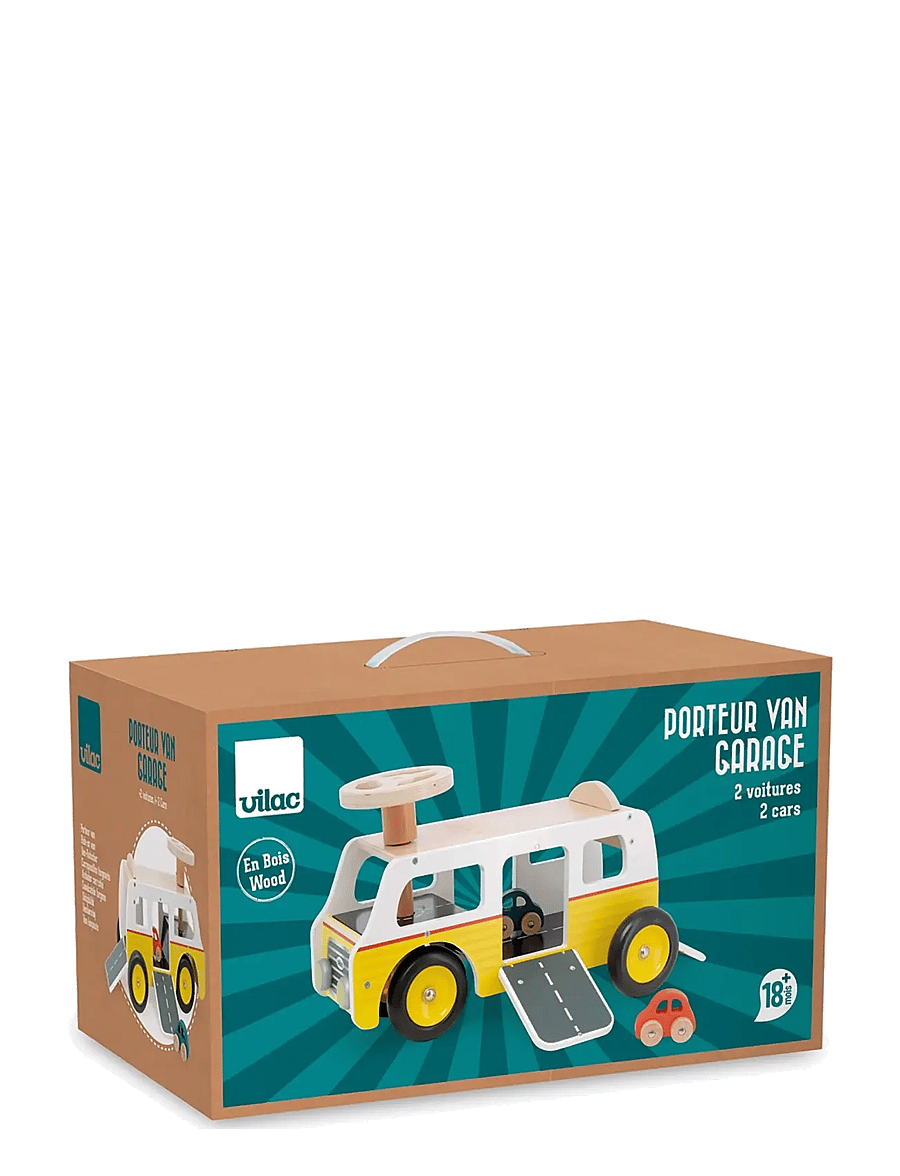 Vilac - Ride-On - Garage with 2 Cars - yellow - 4