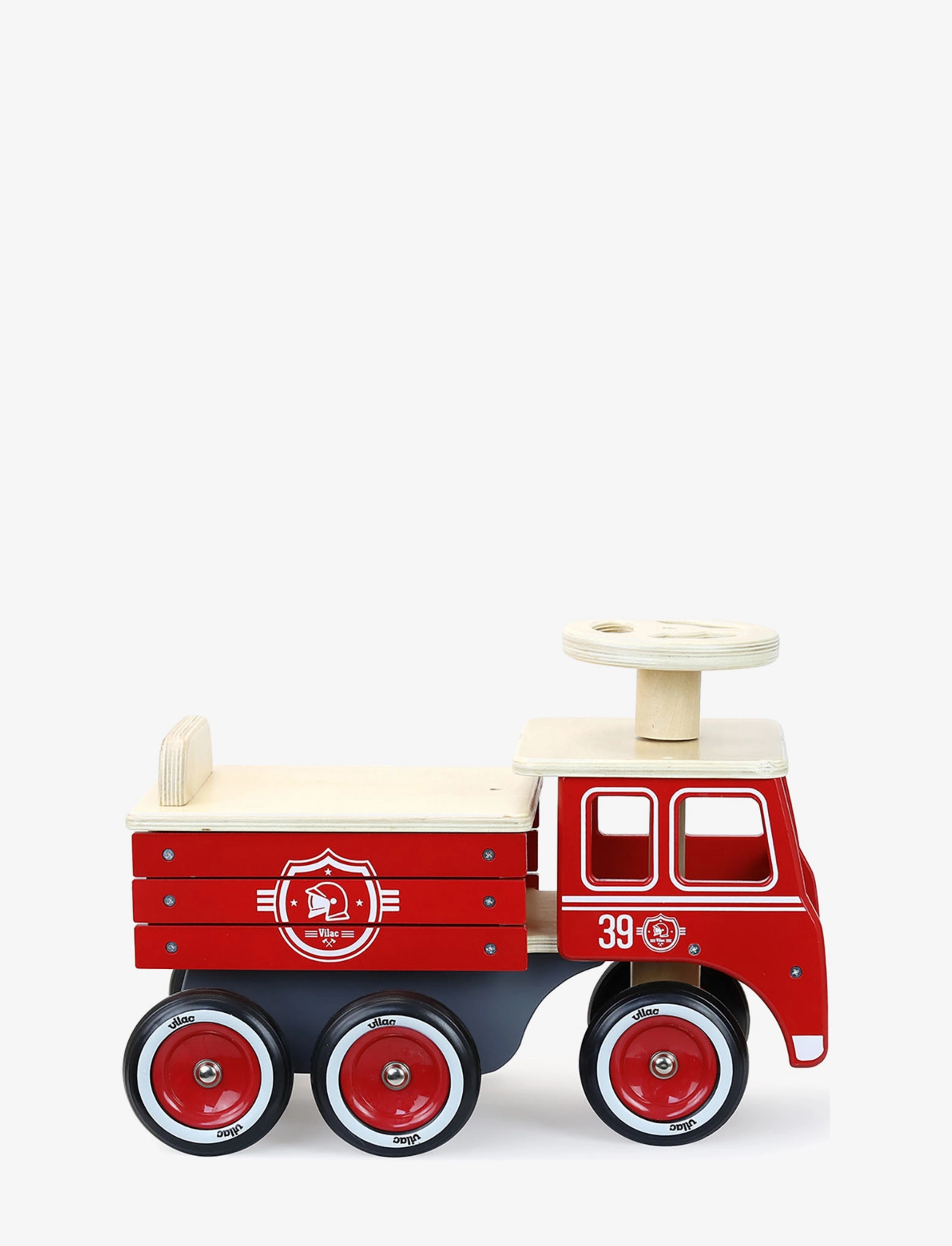 Vilac Ride-On Firetruck, One Size, Red, Legetøjsbiler > Brandbiler, Børn