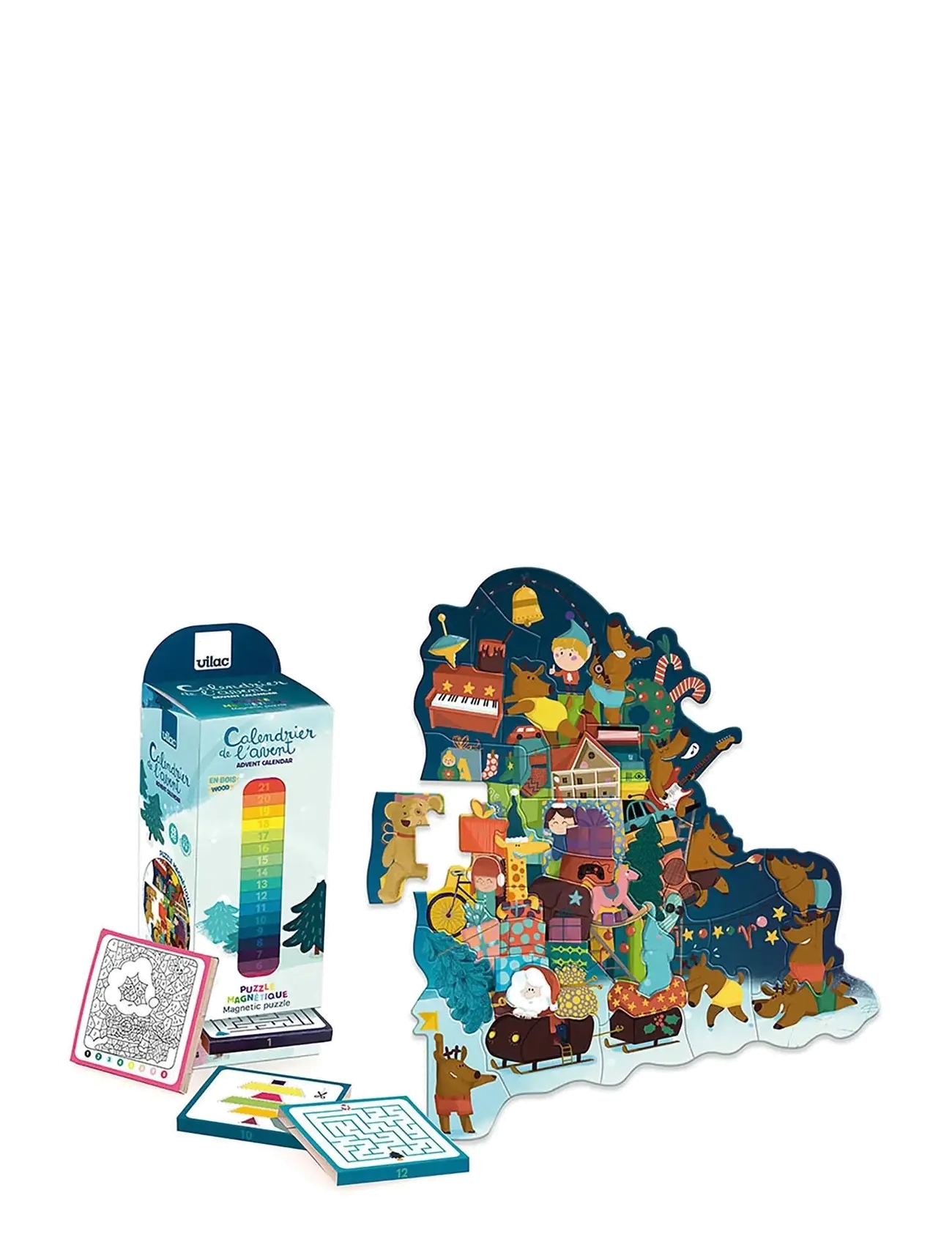 Vilac - Advent Calendar - Advent Tower with Magnetic Puzzle 48 pcs - multi - 1