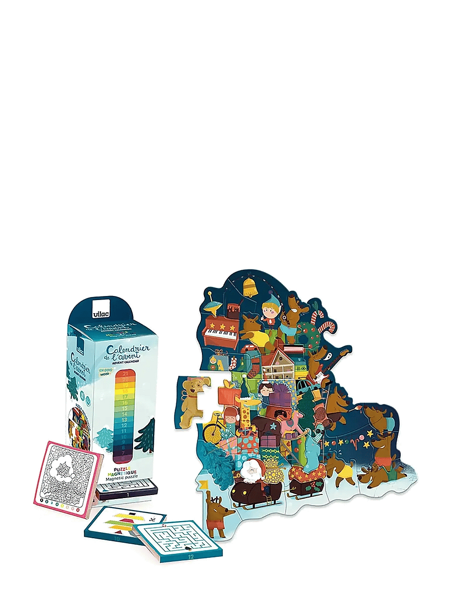 Vilac - Advent Calendar - Advent Tower with Magnetic Puzzle 48 pcs - multi - 1