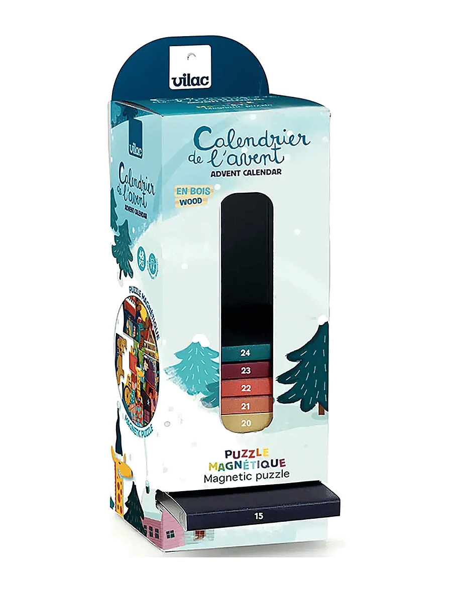 Vilac - Advent Calendar - Advent Tower with Magnetic Puzzle 48 pcs - multi - 4