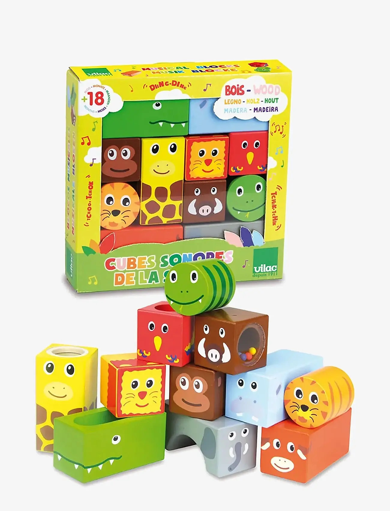 Vilac - Savanna musical blocks - stapelbare blokk - multi - 2