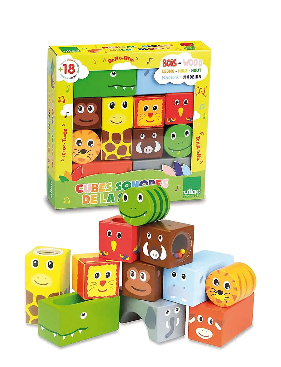 Vilac - Savanna musical blocks - torniklotsid - multi - 2