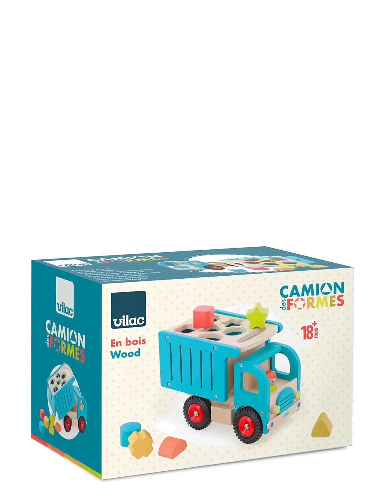 Vilac - Truck with Shape Sorter - mänguautod - turquise - 2