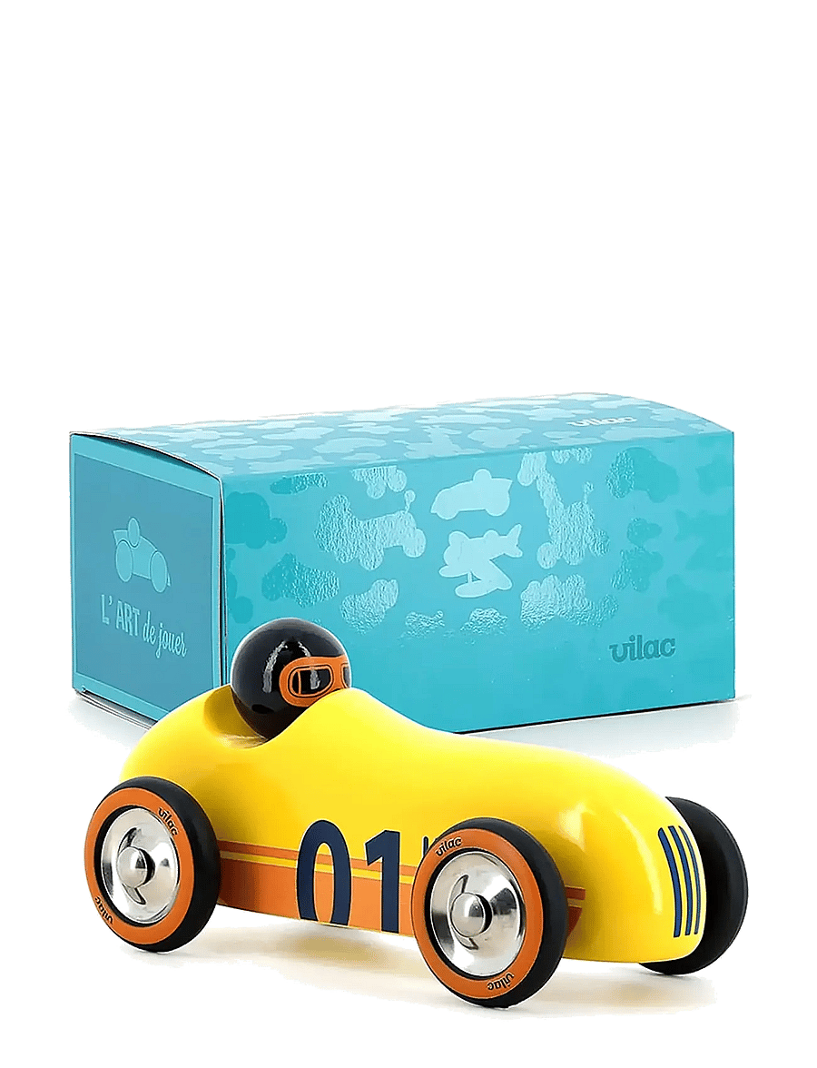 Vilac - Vintage Roadster - Old Sport Yellow - spielzeugautos - yellow - 2