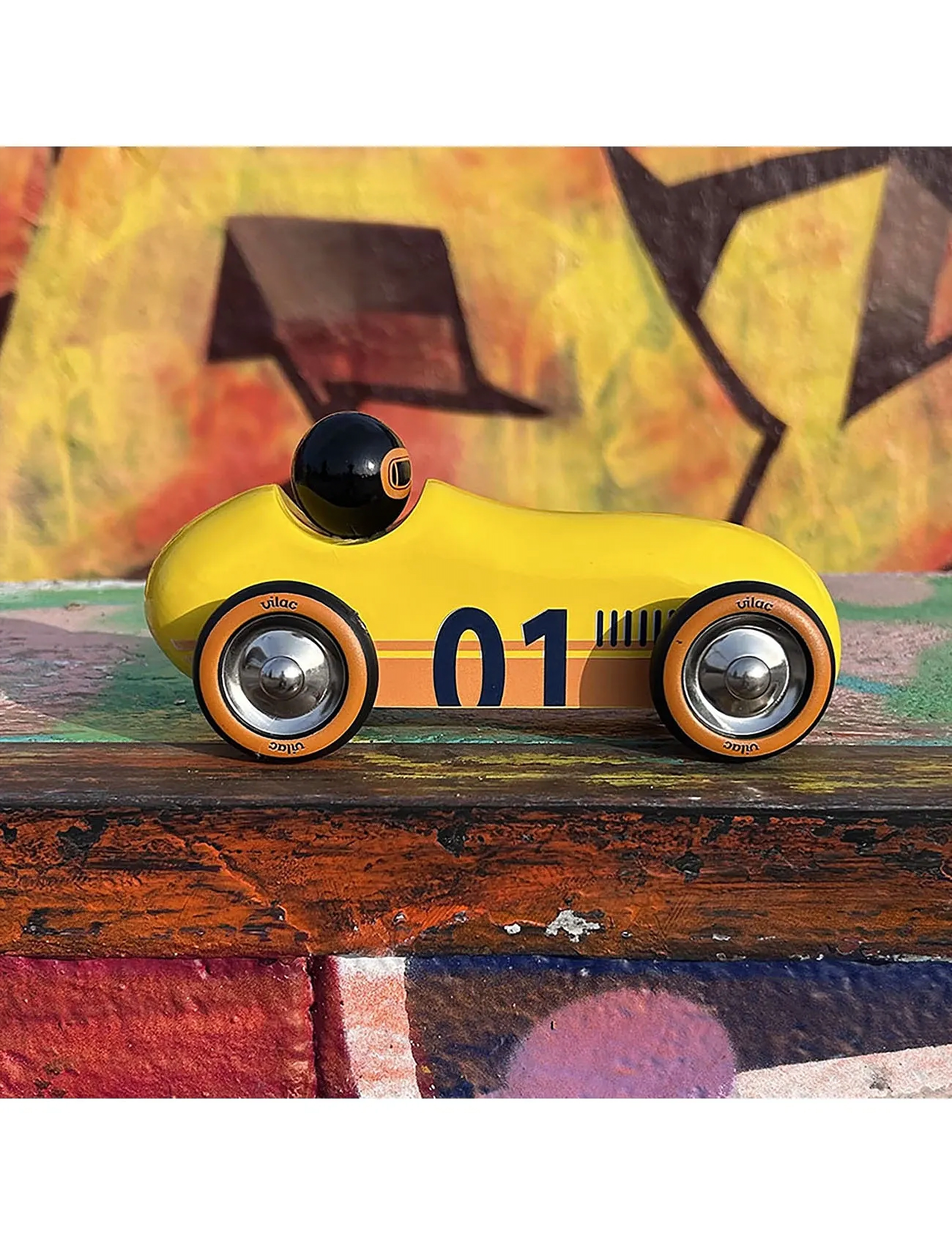 Vilac Vintage Roadster Old Sport Yellow, One Size, Toy Cars, Gelb - Other Kinder