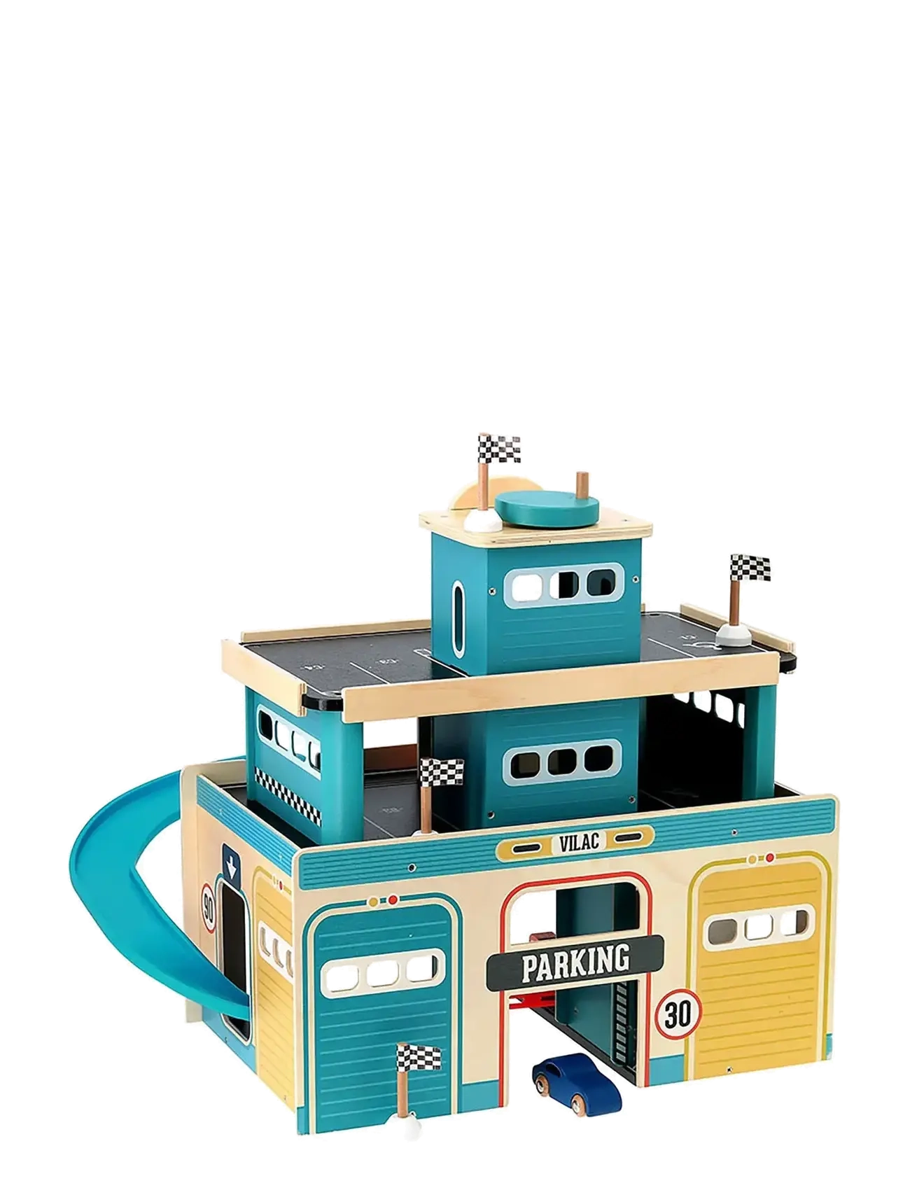 Vilac Vilacity Vintage Garage - Bilbanor - TURQUOISE / multi