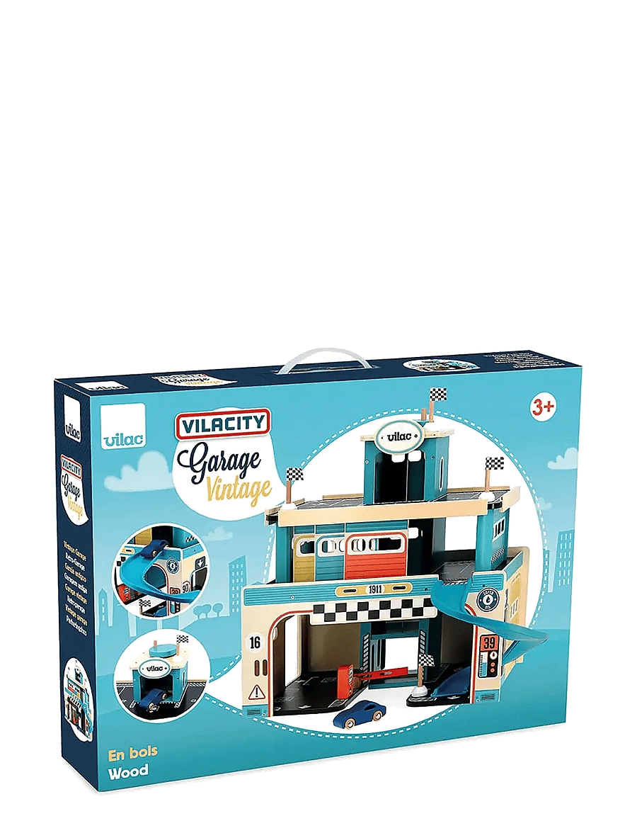 Vilac - Vilacity Vintage Garage - rennbahnen - turquoise - 1