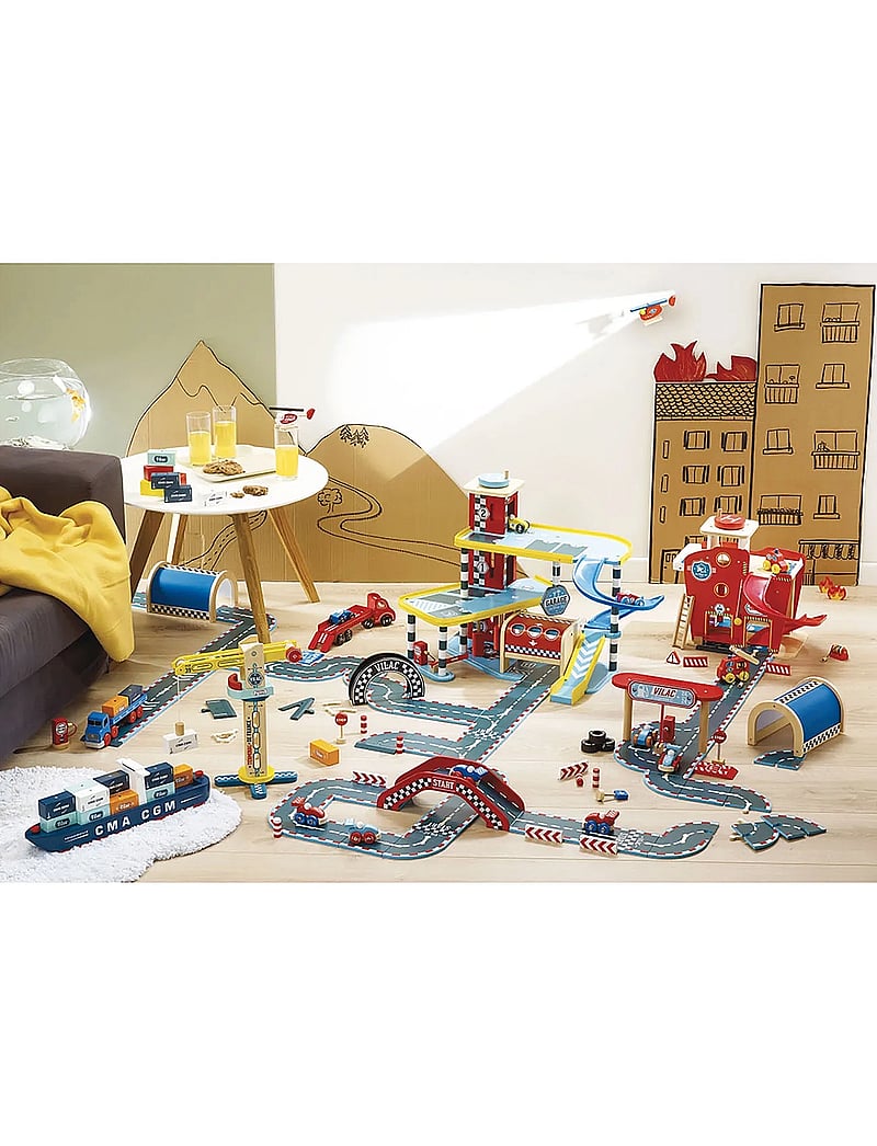 Vilac - Vilac City crane - puidust figuurid - yellow - 0