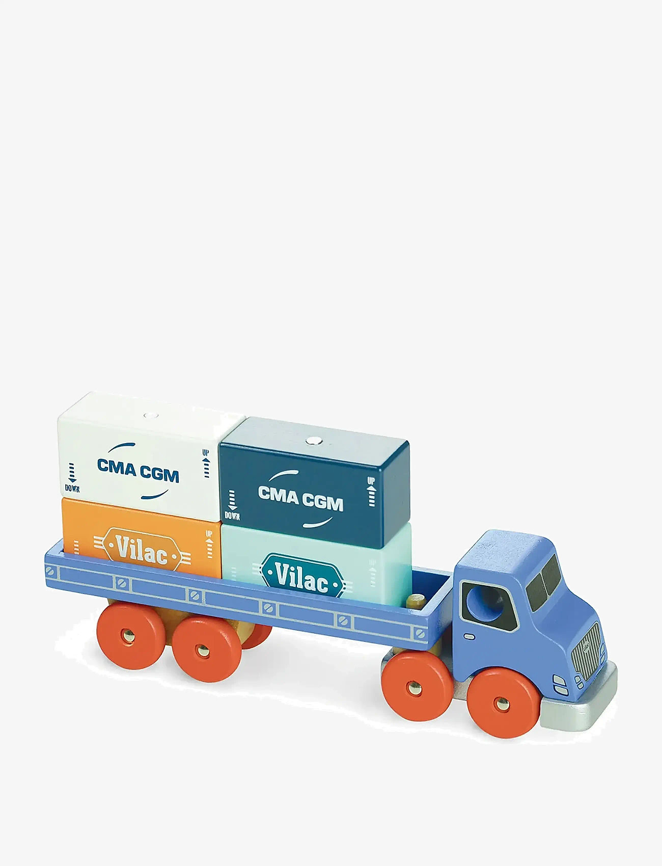 Vilac - Vilac City container truck - vörubílar - blue - 1