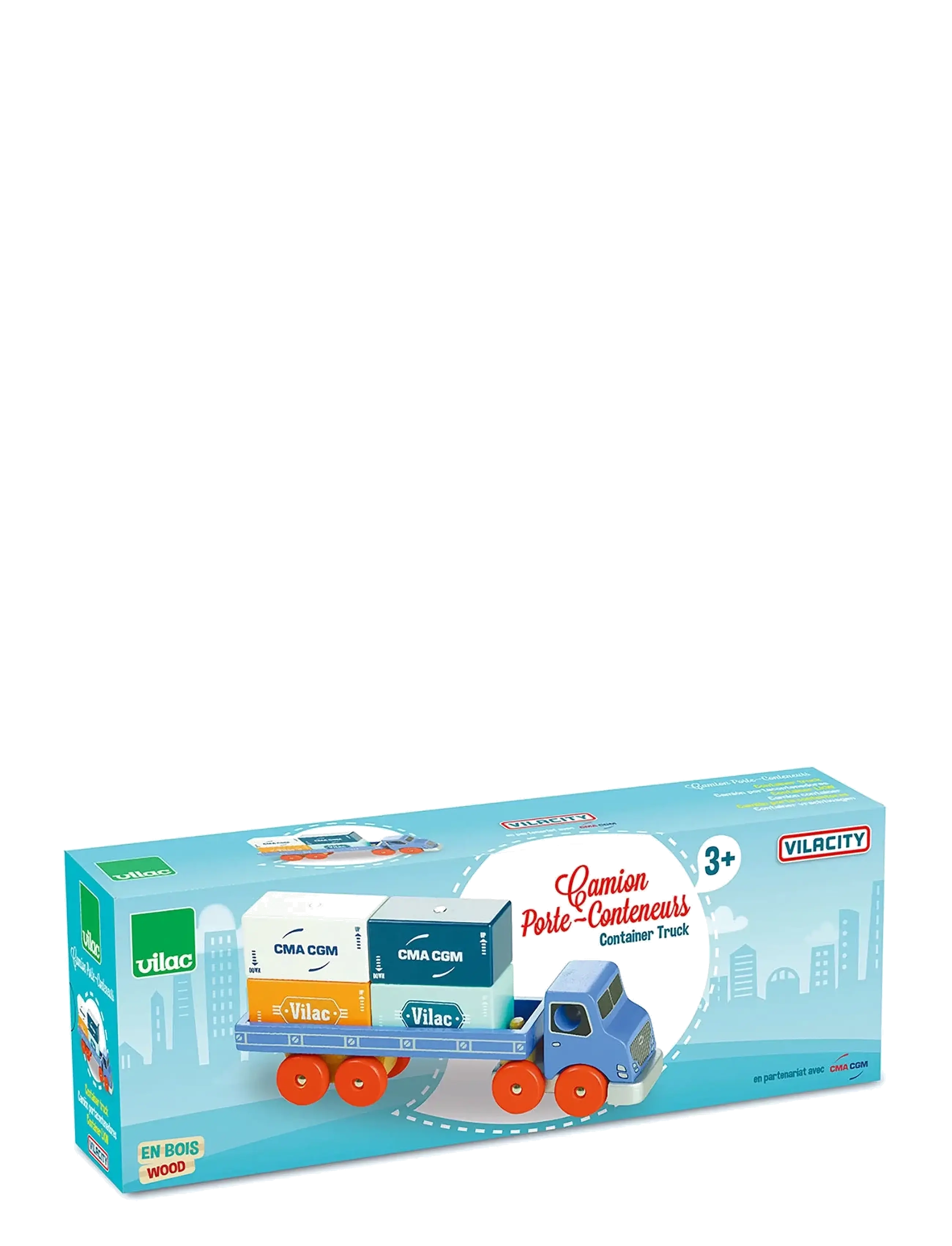 Vilac - Vilac City container truck - kuorma-autot - blue - 3