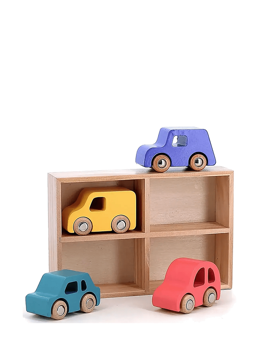 Vilac - City Cars - Box set of 4 - mänguautod - multi - 0