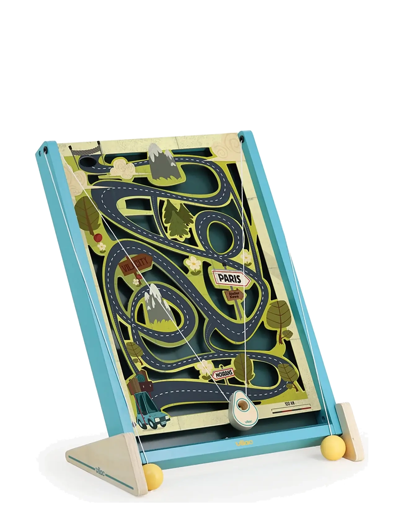 Vilac Labyrinth Game With 3 Boards Routatrou, One Size, Games, Blau - Educational Kinder