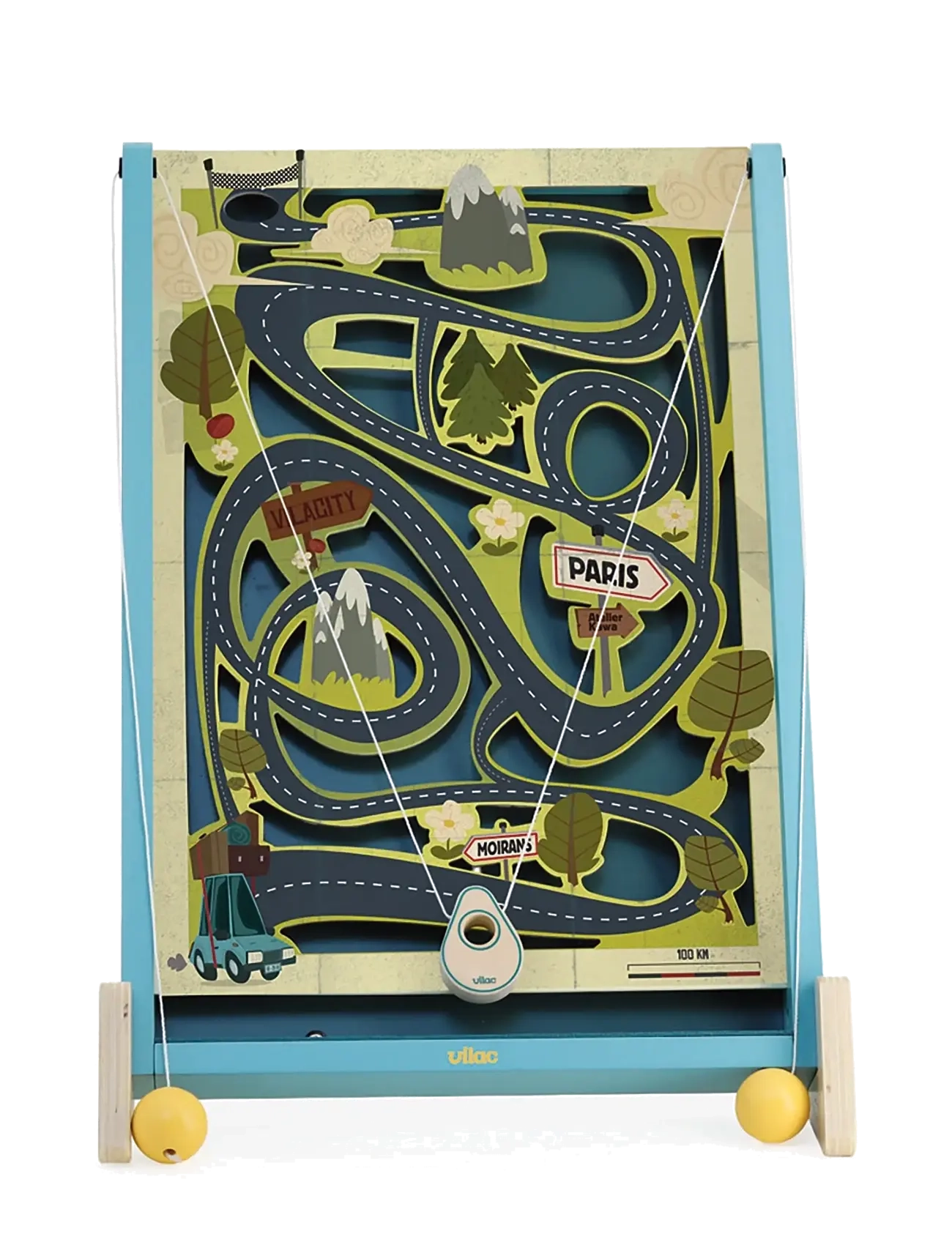 Vilac - Labyrinth Game with 3 Boards - Routatrou - pedagogiska spel - turquise - 2